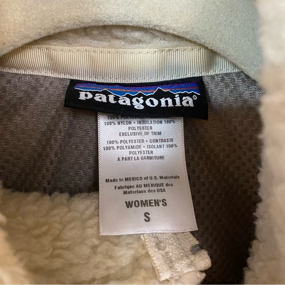 PATAGONIA Retro Pile Fleece Cream Color Vest Small - Picture 4 of 5